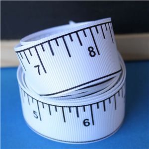 Back to School Ribbons - 25mm Measure/White